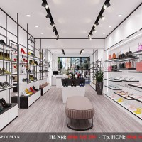 Thiết kế shop giày dép và túi xách YM sang chảnh tại Hải Phòng